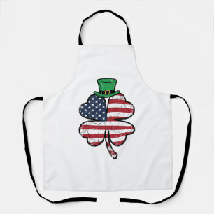 Vintage Shamrock-Flagge St. Patrick's Day Schürze