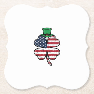 Vintage Shamrock-Flagge St. Patrick's Day Untersetzer