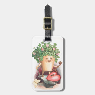 Vintage Shamrock Herz und Schlüssel St Patrick's D Gepäckanhänger
