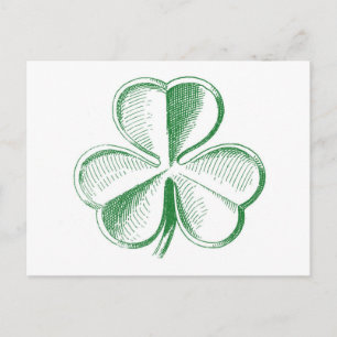 Vintage Shamrock Postkarte