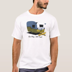 Vintage Shasta Camper Reisemobil Anhänger Gelb T-Shirt