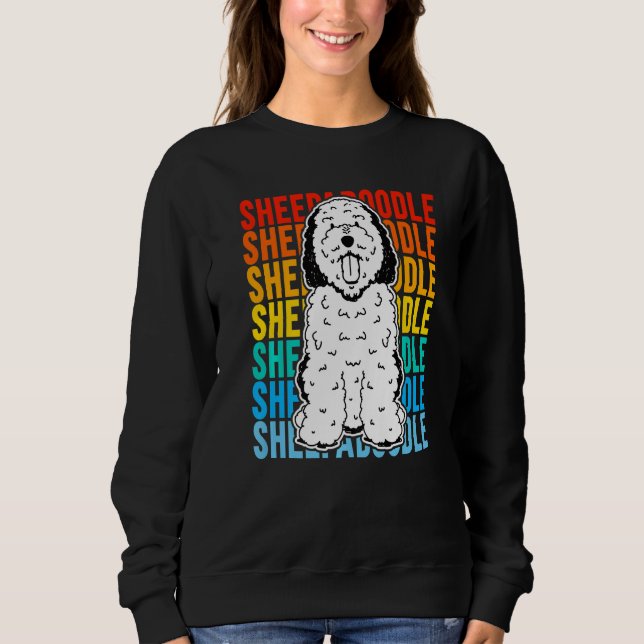 Vintage Sheepadoodle Premium Sweatshirt (Vorderseite)