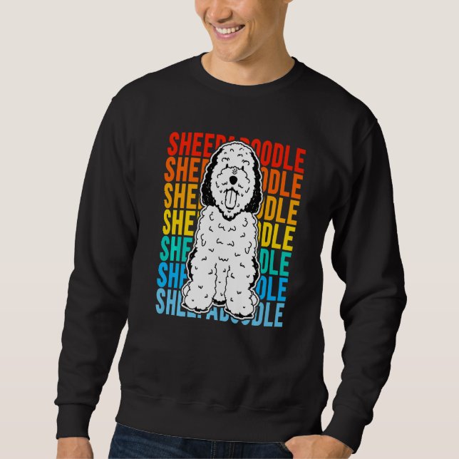 Vintage Sheepadoodle Premium Sweatshirt (Vorderseite)