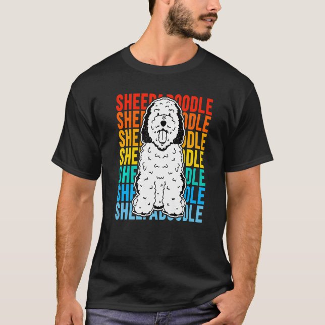 Vintage Sheepadoodle Premium T-Shirt (Vorderseite)