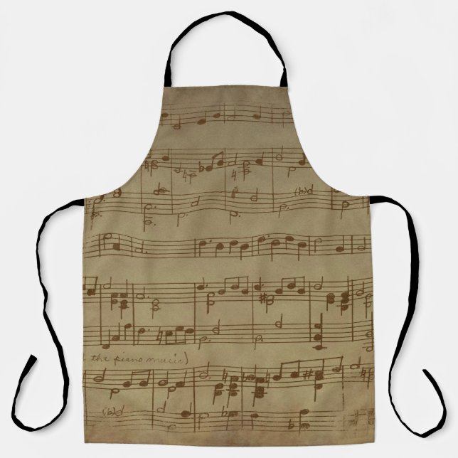 Vintage sheet music background schürze (Vorderseite)