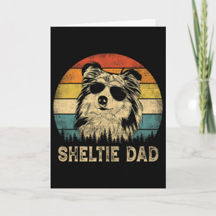 Vintage Sheltie Dad Hunde Liebhaber Vater&#; s Day Karte