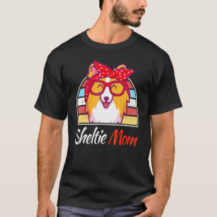 Vintage Sheltie Mama Shetland Sheepdog Mutter Hund T-Shirt