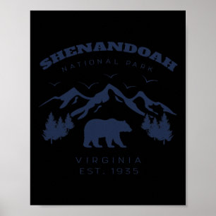 Vintage Shenandoah Nationalpark für Kinder Wandern Poster
