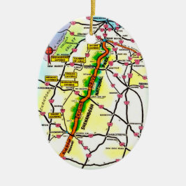Vintage-Shenandoah-Park-VA-Weihnachtsschmuck Keramik Ornament
