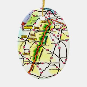 Vintage-Shenandoah-Park-VA-Weihnachtsschmuck Keramik Ornament