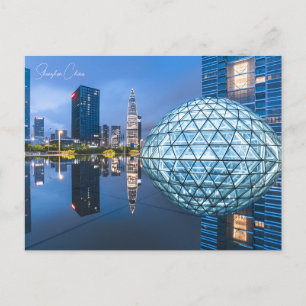 Vintage Shenzhen China chinesisch Aquarell Postkarte