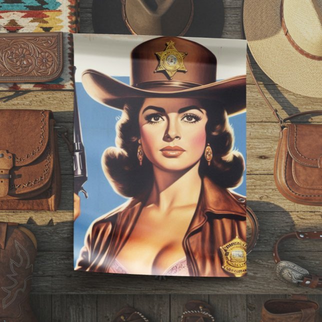 Vintage Sheriff Pin-up Seidenpapier (Von Creator hochgeladen)