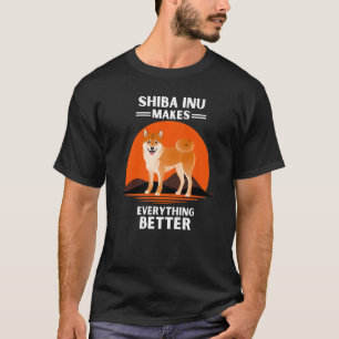 Vintage Shiba Inu macht alles besser Retro T-Shirt