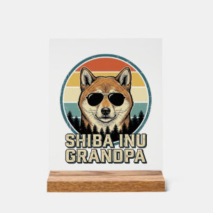 Vintage-Shiba-Inu-Opa-Hund-Shirt-Design_1 Acrylschild