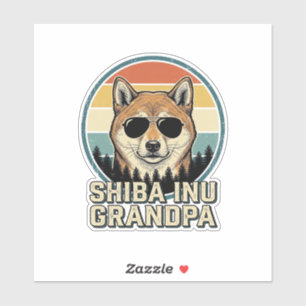 Vintage-Shiba-Inu-Opa-Hund-Shirt-Design_1 Aufkleber