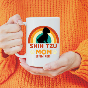 Vintage Shih Tzu Hundemutter Sonnenuntergang Perso Kaffeetasse
