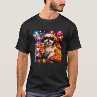 Vintage-Shih-Tzu-Pizza-Funny-Boys-Girls-Kostüm-Anz T-Shirt