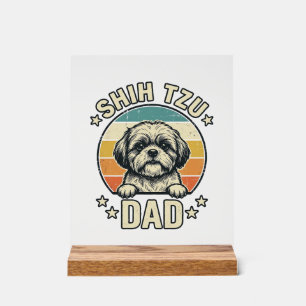 Vintage-Shih-Tzu-Vater-Hunde-Liebhaber-Shirt-Desig Acrylschild