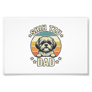 Vintage-Shih-Tzu-Vater-Hunde-Liebhaber-Shirt-Desig Fotodruck