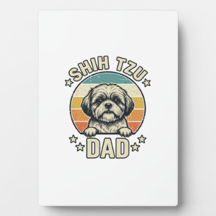 Vintage-Shih-Tzu-Vater-Hunde-Liebhaber-Shirt-Desig Fotoplatte
