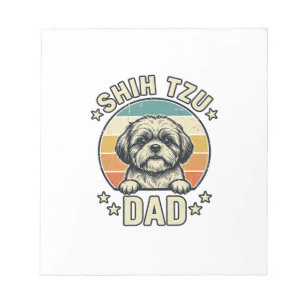 Vintage-Shih-Tzu-Vati-Hunde-Liebhaber-Shirt-Design Notizblock