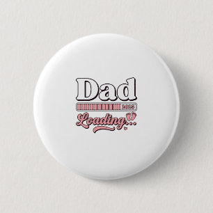 Vintage-Shirt D: Dad Loading 2025 Baby-Ankündigung Button