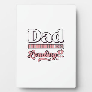 Vintage-Shirt D: Dad Loading 2025 Baby-Ankündigung Fotoplatte