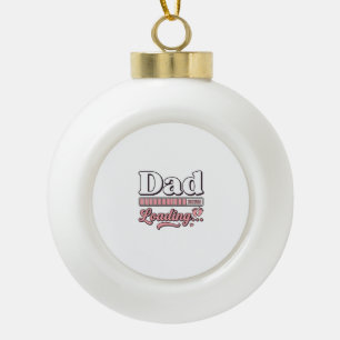 Vintage-Shirt D: Dad Loading 2025 Baby-Ankündigung Keramik Kugel-Ornament
