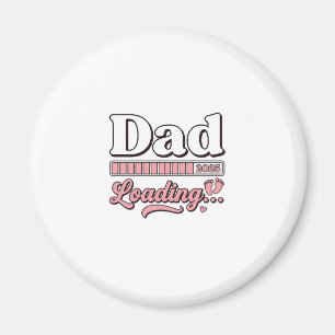 Vintage-Shirt D: Dad Loading 2025 Baby-Ankündigung Magnet