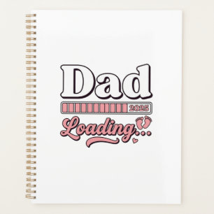 Vintage-Shirt D: Dad Loading 2025 Baby-Ankündigung Planer