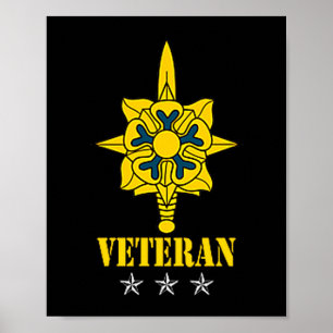 Vintage-Shirt des Military Intelligence Corps für Poster