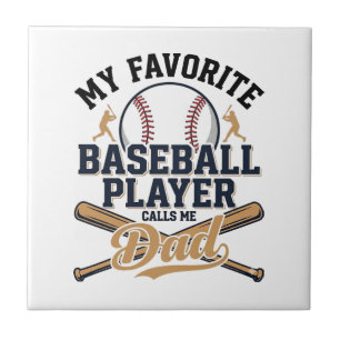 Vintage-Shirt-Design Baseball-Vater Lieblingsspiel Fliese