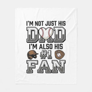 Vintage-Shirt-Design Baseball-Vater Nummer 1 Fan_1 Fleecedecke