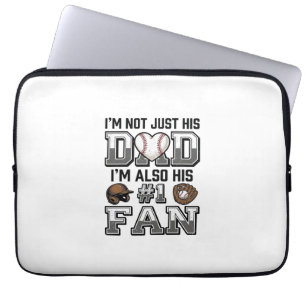 Vintage-Shirt-Design Baseball-Vater Nummer 1 Fan_1 Laptopschutzhülle