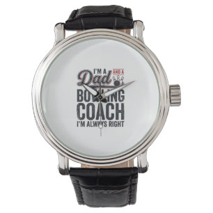 Vintage-Shirt-Design: Dad-Bowling-Coach hat immer Armbanduhr