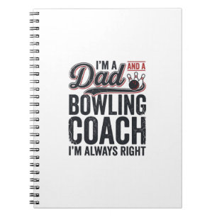 Vintage-Shirt-Design: Dad Bowling Coach hat immer Notizblock