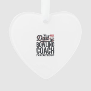 Vintage-Shirt-Design: Dad-Bowling-Coach hat immer Ornament