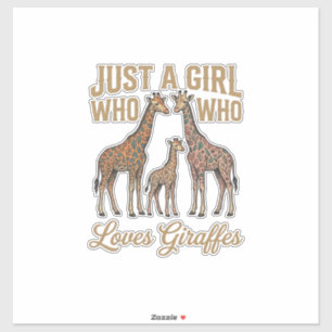 Vintage-Shirt-Design für Mädchen, das Giraffen lie Aufkleber