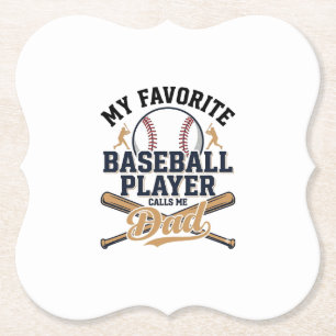 Vintage-Shirt-Design Lieblingsplayer Baseball-Vate Untersetzer