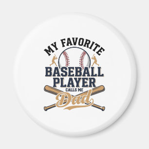 Vintage-Shirt-Design Lieblingsspieler Baseball-Vat Magnet