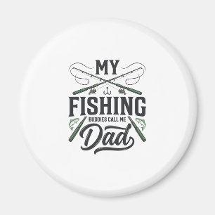 Vintage-Shirt-Design mit Gravur für Papa Angler Magnet
