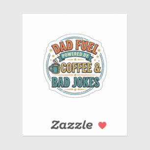 Vintage-Shirt-Design mit Papa-Treibstoff Kaffee un Aufkleber