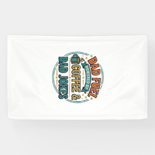 Vintage-Shirt-Design mit Papa-Treibstoff Kaffee un Banner