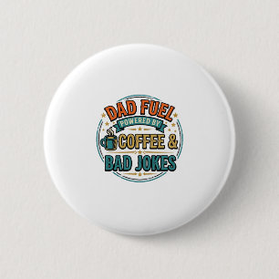 Vintage-Shirt-Design mit Papa-Treibstoff Kaffee un Button