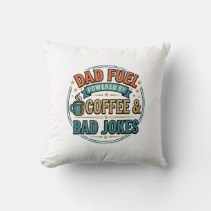 Vintage-Shirt-Design mit Papa-Treibstoff Kaffee un Kissen