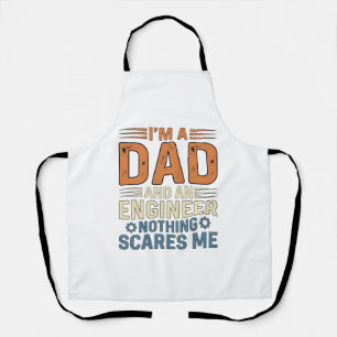 Vintage-Shirt-Design Papa Ingenieur Nichts Schreck Schürze