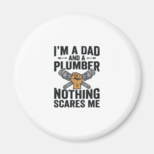 Vintage-Shirt-Design Papa Klempner Nichts schreckt Magnet