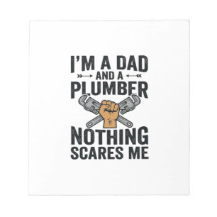Vintage-Shirt-Design Papa Klempner Nichts schreckt Notizblock
