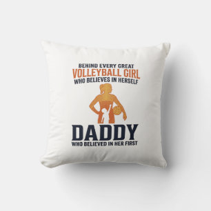 Vintage-Shirt mit Gravur für Volleyball-Mädchen-Va Kissen