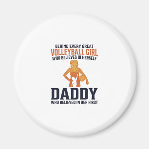 Vintage-Shirt mit Gravur für Volleyball-Mädchen-Va Magnet